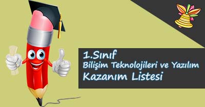 1. Sınıf Bilişim Teknolojileri ve Yazılım Kazanım Listesi