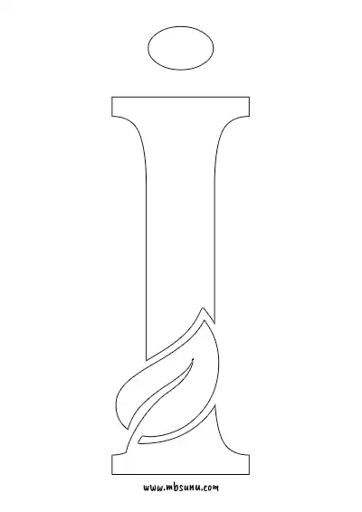 Boyamaya Uygun Png İ Harfi - Model 13