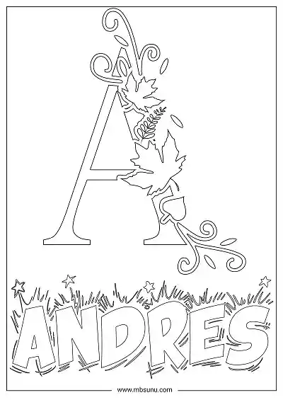 Coloring Page For Name - Andres