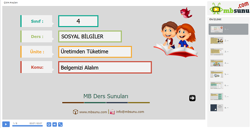 4.Sınıf Sosyal Bilgiler Belgemizi Alalım Sunusu