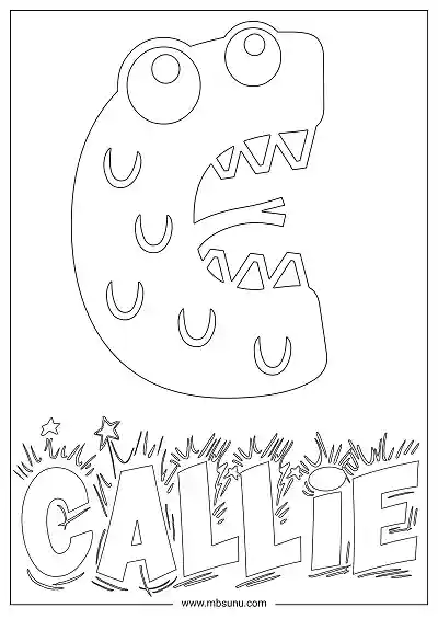 Coloring Page For Name - Callie