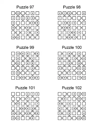 Büyük - Küçük Sembollü Sudoku Etkinlikleri (6x6) - Seviye 1 (Paket 5)