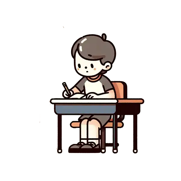 Sırada Oturan Erkek Çocuk Clipart - PNG İndir