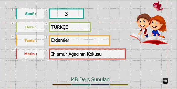 3. Sınıf Türkçe - Ihlamur Ağacının Kokusu Metni Sunusu