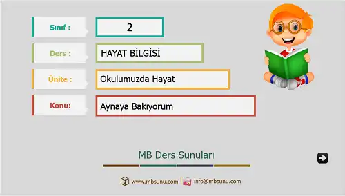 2. Sınıf Hayat Bilgisi - Etkinlik ve Cevaplarıyla Aynaya Bakıyorum Ders Sunusu