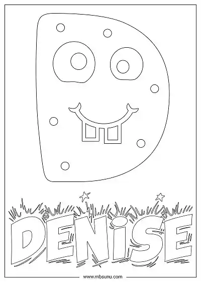 Coloring Page For Name - Denise
