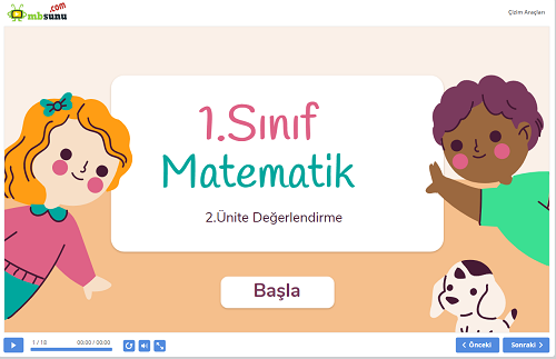 1.Sınıf Matematik 2. Ünite Değerlendirme Sunusu