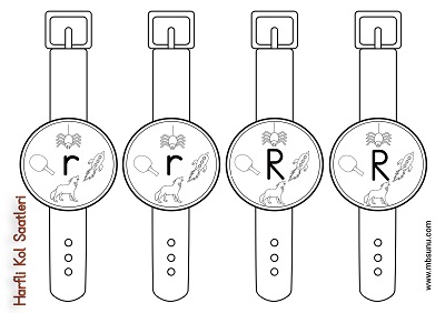 1. Sınıf İlk Okuma R Sesi - Harfli Kol Saati Etkinliği