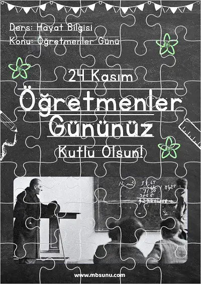 Atatürklü Öğretmenler Günü Yapbozu