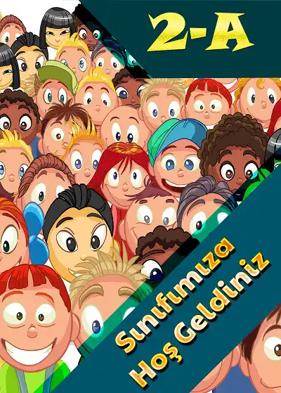 Model 2, 2-A Sınıfı İçin Sınıfımıza Hoş Geldiniz Posteri - 50x70
