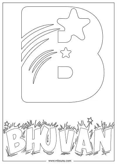 Coloring Page For Name - Bhuvan