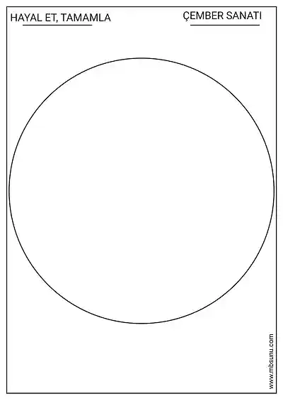 Hayal Et, Tamamla Boya Etkinliği - Tam Sayfa Geometrik Şekiller Sanatı