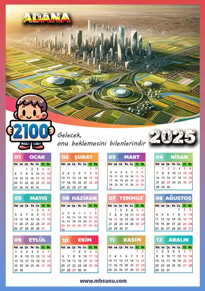 Gelecek Tasarımlı 2025 Adana Takvimi
