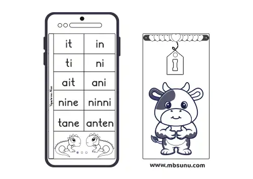 1. Sınıf Telefon Şablonu İle İ Sesi Hece, Sözcük Okuma