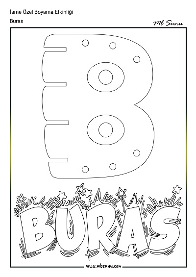 İsme Özel Boyama Etkinliği - Buras