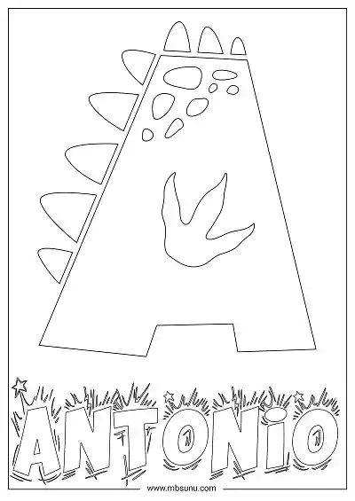Coloring Page For Name - Antonio