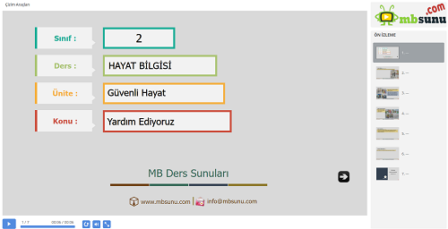 2.Sınıf Hayat Bilgisi Yardım Ediyoruz Sunusu