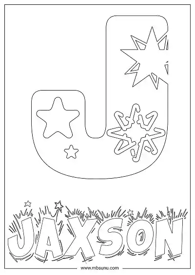 Coloring Page For Name - Jaxson
