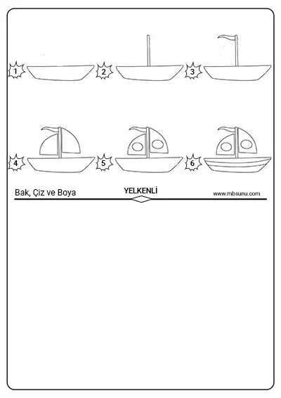 Bak, Çiz ve Boya Etkinliği - Yelkenli