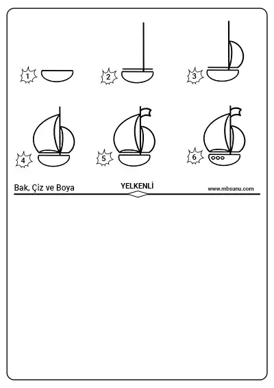 Bak, Çiz ve Boya Etkinliği - Yelkenli
