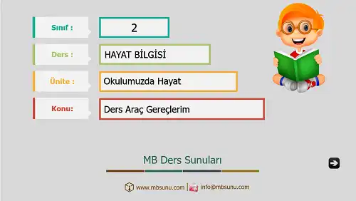 2. Sınıf Hayat Bilgisi - Etkinlik ve Cevaplarıyla Ders Araç Gereçlerim Ders Sunusu