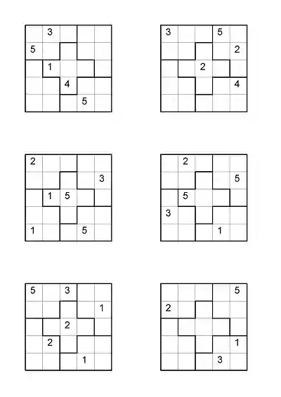 Figürlü Sudoku Etkinlikleri (5x5) - Seviye 3