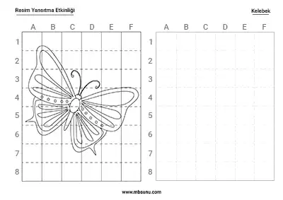 Resim Yansıtma Etkinliği - Kelebekler - Paket 1