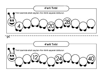 2. Sınıf Matematik - Dörderli Ritmik Sayma Etkinlikleri