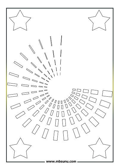 Basit mandala boyama 49