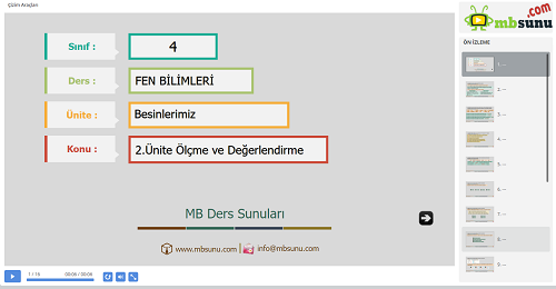 4.Sınıf Fen Bilimleri 2. Ünite Ölçme ve Değerlendirme Sunusu