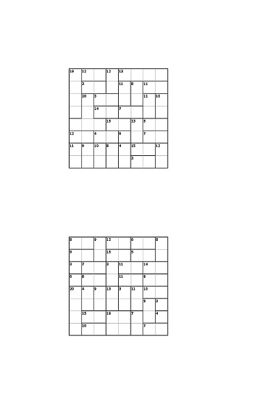 Toplamalı Sumdoku Etkinlikleri (8x8)