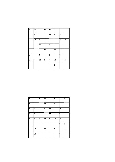 Toplamalı Sumdoku Etkinlikleri (8x8)