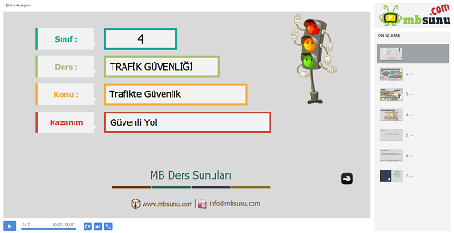 4.Sınıf Trafik Güvenliği - Güvenli Yol Sunusu