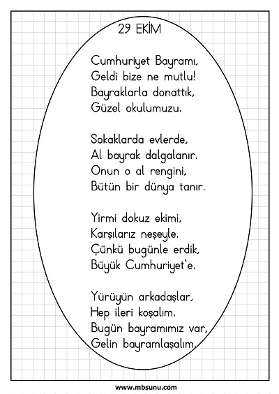 Süslemeye Uygun Cumhuriyet Bayramı Şiirleri
