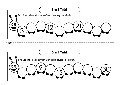 2. Sınıf Matematik - Üçerli Ritmik Sayma Etkinlikleri