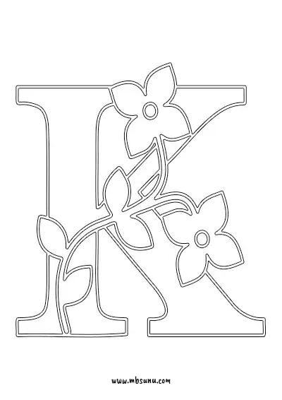 Boyamaya Uygun Png K Harfi - Model 8