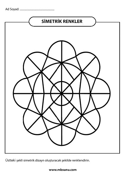 2. Sınıf Matematik - Simetrik Renkler - Boyama Etkinliği