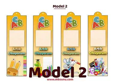 Model 2 - Fotoğraf Çerçeveli Artık Okuyorum Kitap Ayracı