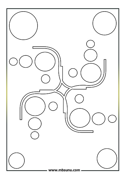 Basit mandala boyama 26