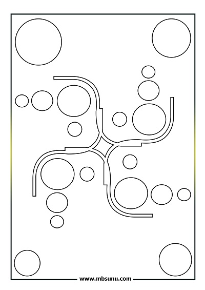 Basit mandala boyama 26