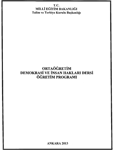 Demokrasi ve İnsan Hakları Dersi Öğretim Programı (Lise)