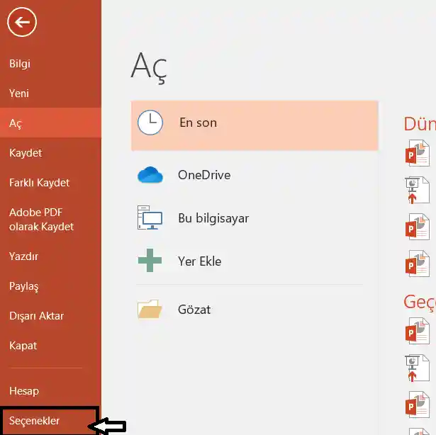 Powerpoint Arayüz Rengini Değiştirme 1