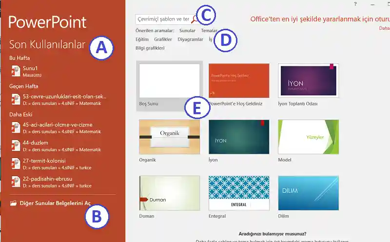 PowerPoint 2016 Sunu Galerisi