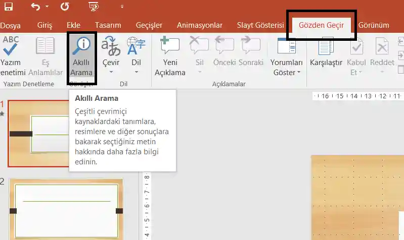 Powerpoint Akıllı Arama Düğmesi