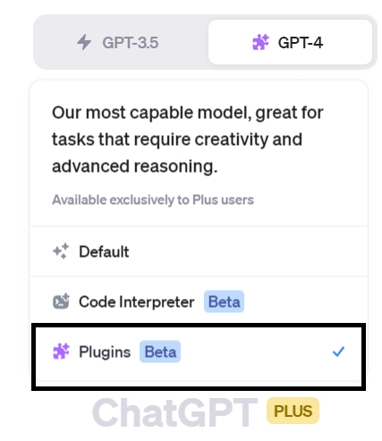 ChatGPT-4 Plugins Seçme