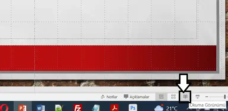 Powerpoint Okuma Görünümü Seçimi 2