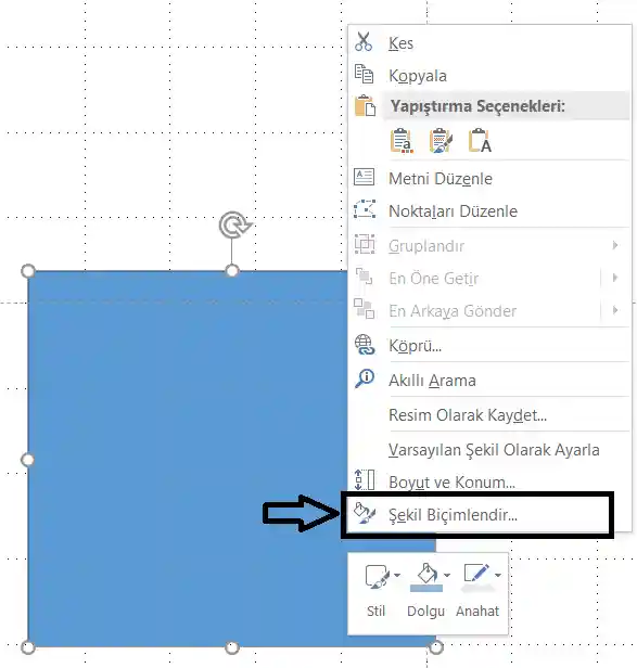 Powerpointte Şekil Biçimlendirme