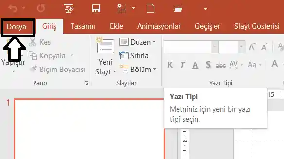 PowerPointte Sahne Arkası Görünümüne Erişim