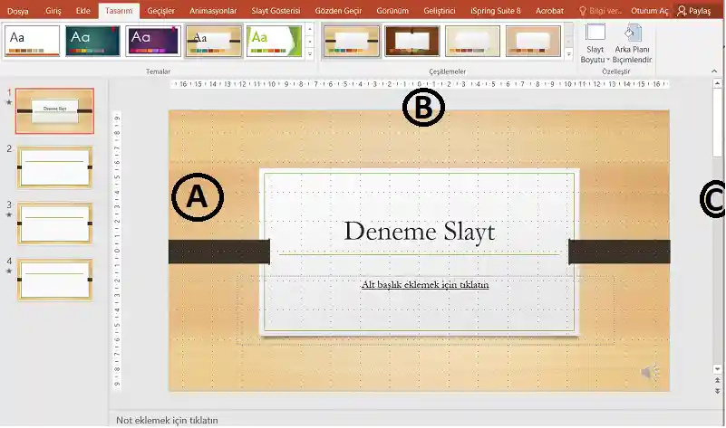 Powerpointteki Slayt Alanı