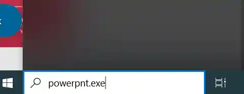 Arama Penceresi aracılığıyla çağrılan PowerPoint